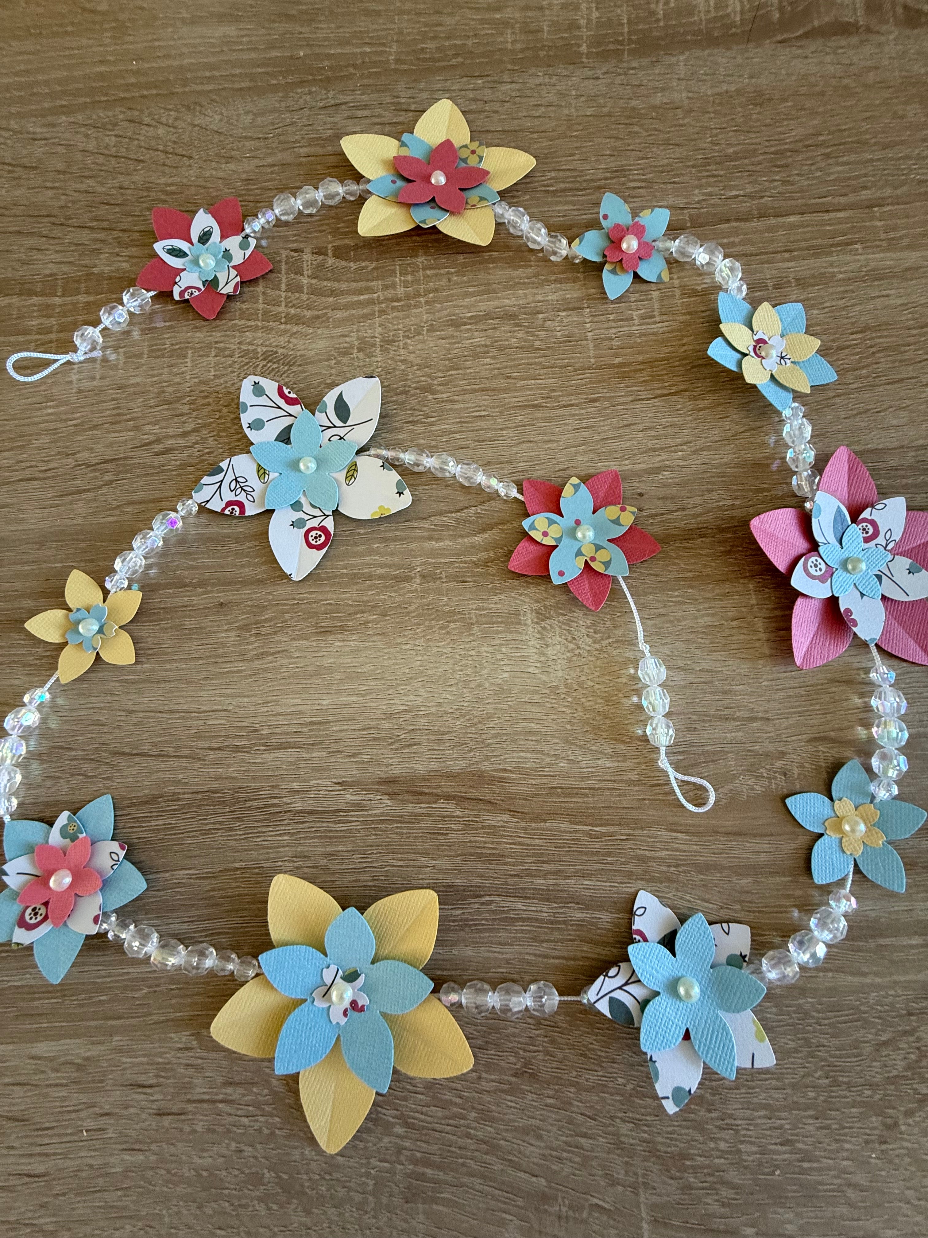 Guirlande fleurs papier