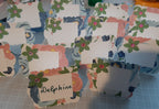 6 marque-places fleuris