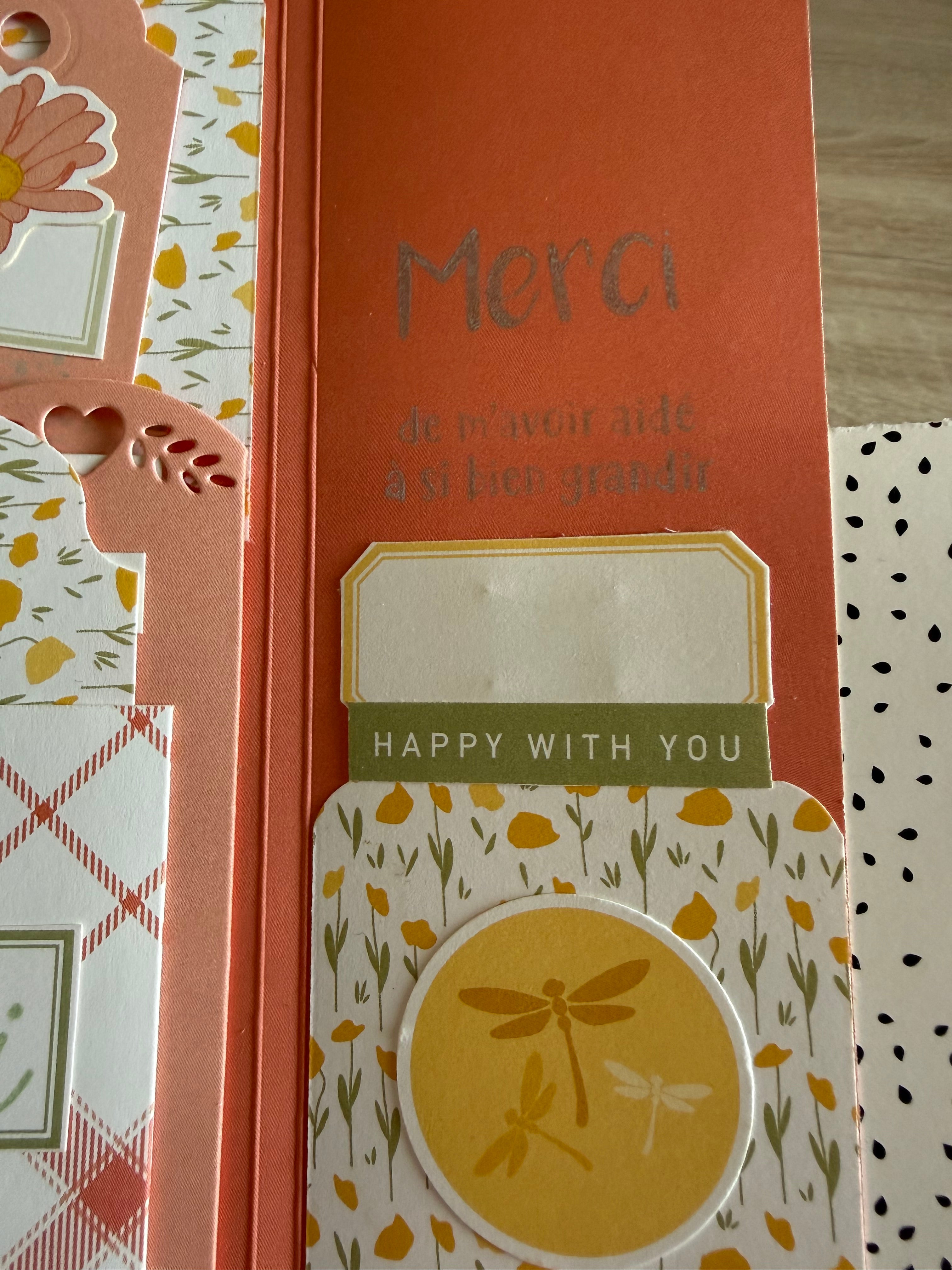 Carte mini album fête des Mères
