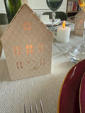 Maison photophore papier bougie LED