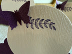 Marque-places violet papillon