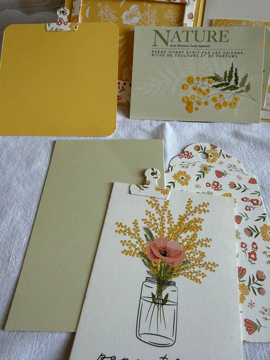 Carte mini album fête des Mères