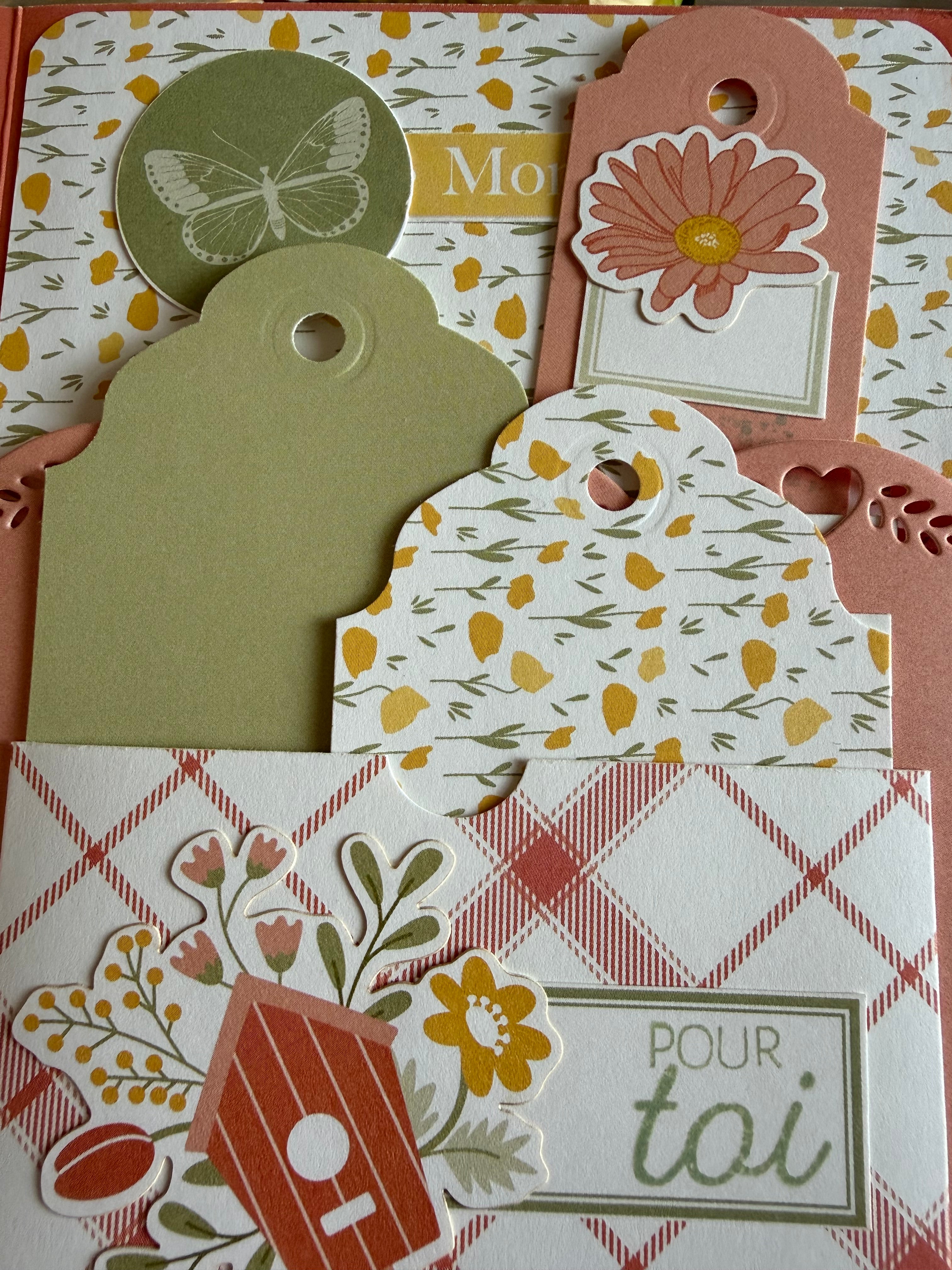 Carte mini album fête des Mères