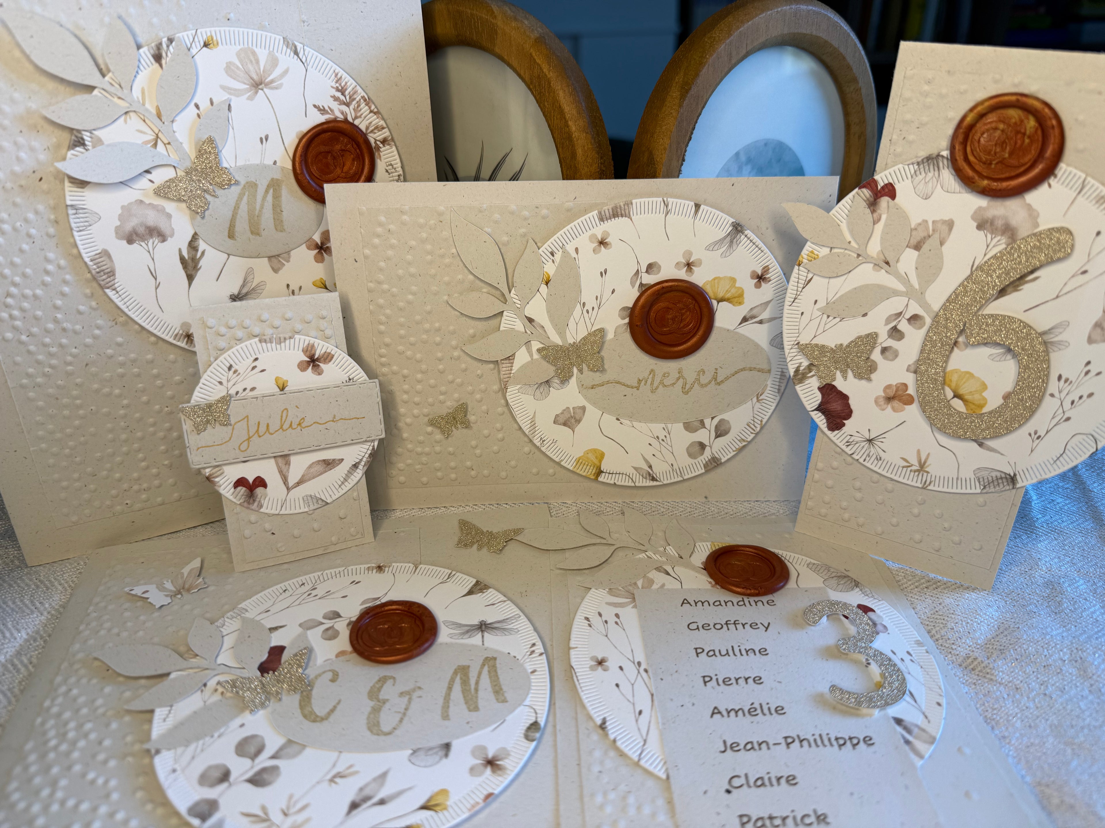 Ensemble papeterie de mariage naturel