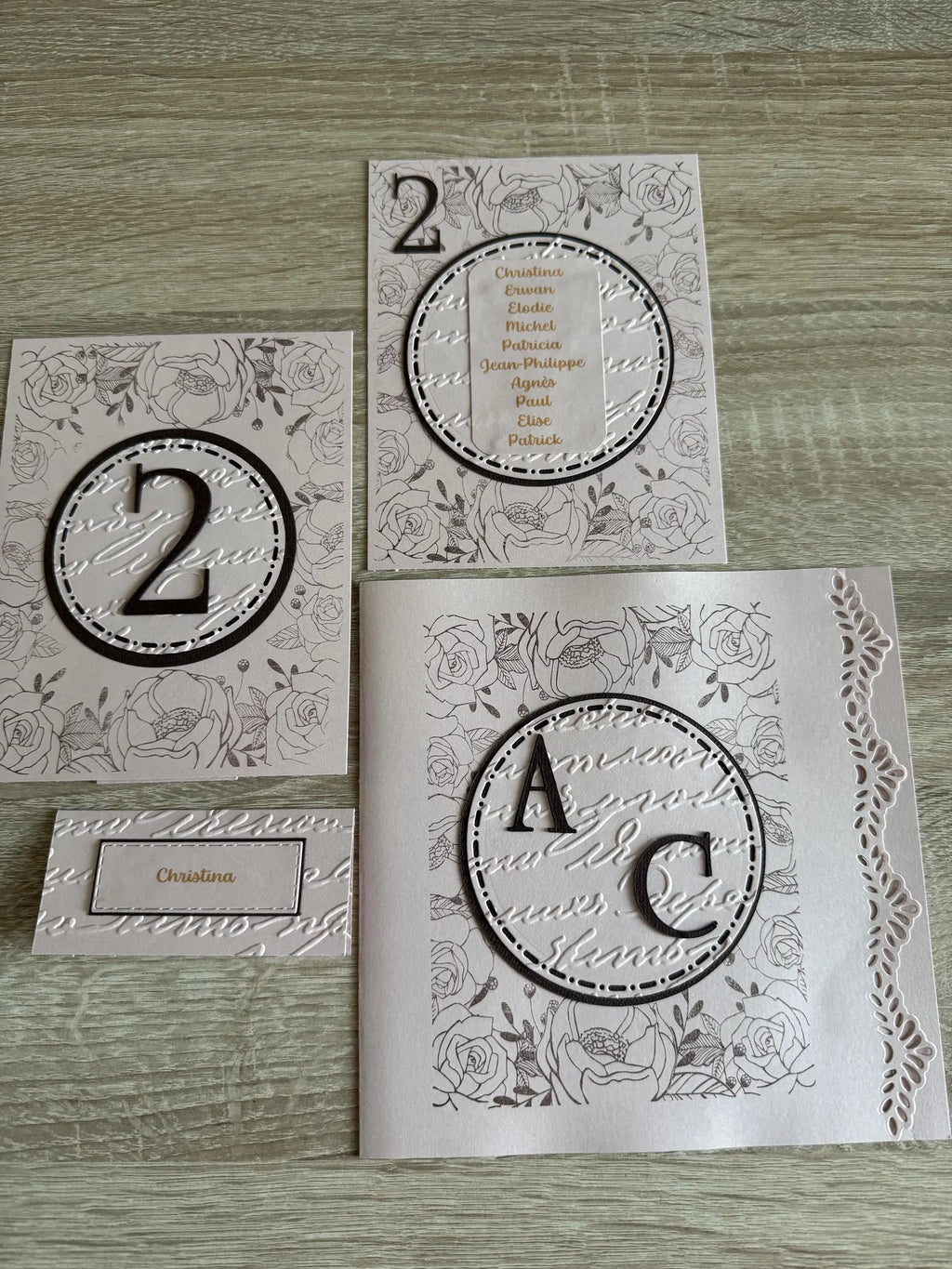 Suite de  papeterie de mariage Rosa