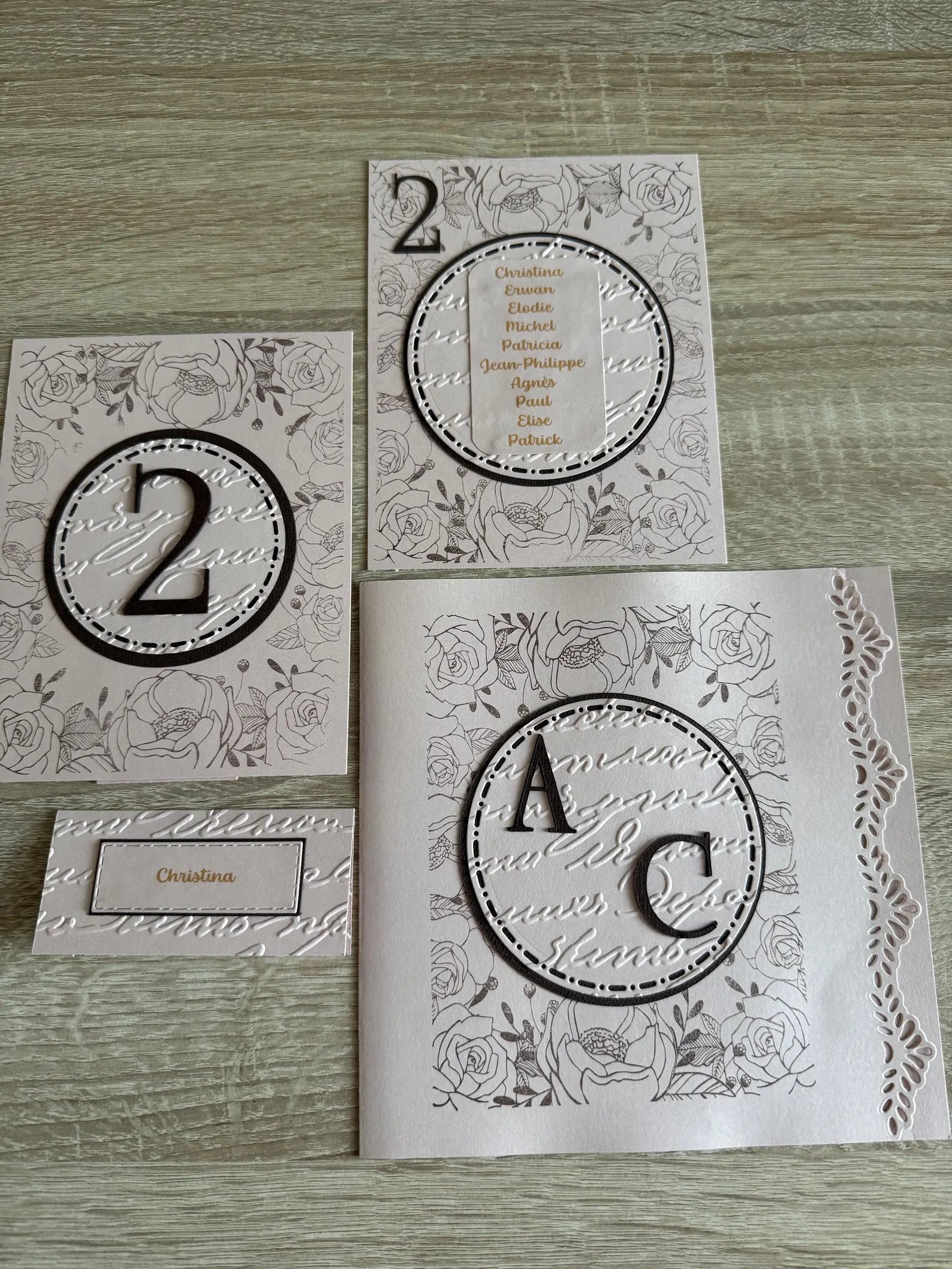 Suite de  papeterie de mariage Rosa